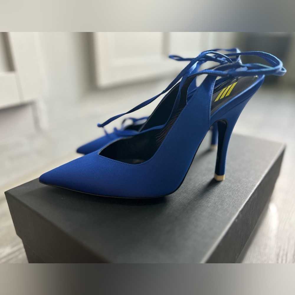 The attico electric blue heels